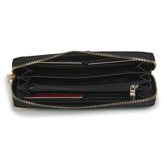 PORTEFEUILLE GRAND FORMAT CUIR PU LAUREL GUESS JEANS BLACK SWBG85 00146 