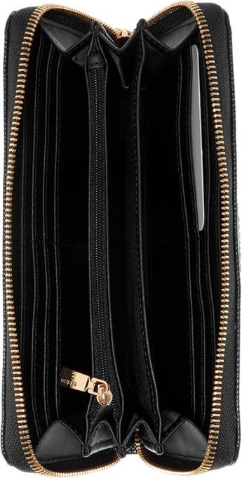 PORTEFEUILLE GRAND FORMAT CUIR PU LAUREL GUESS JEANS BLACK SWBG85 00146 