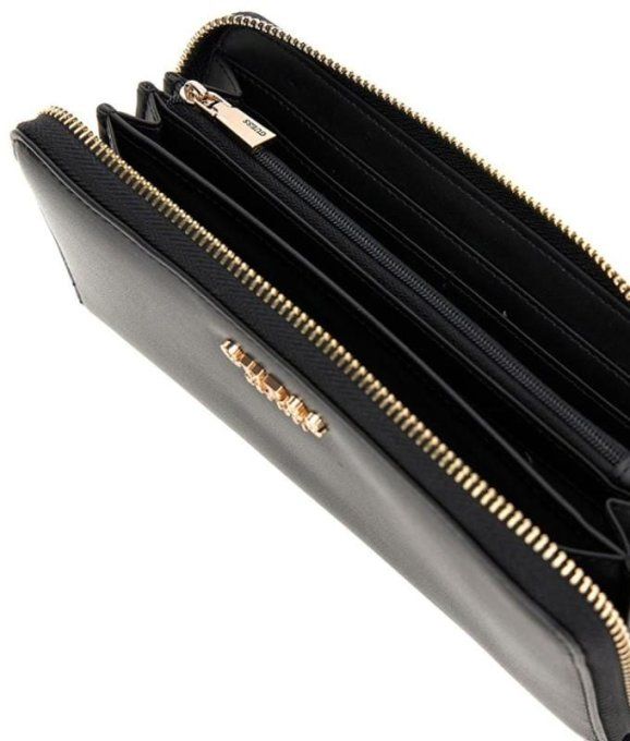 PORTEFEUILE GRAND FORMAT CUIR PU LAUREL GUESS JEANS BLACK SWVC85 00146